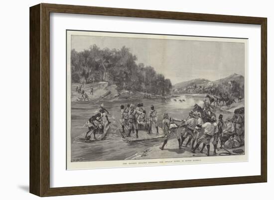 The Tonhon Column Crossing the Swalei River, in Upper Burmah-William Heysham Overend-Framed Giclee Print