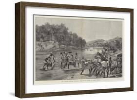 The Tonhon Column Crossing the Swalei River, in Upper Burmah-William Heysham Overend-Framed Giclee Print