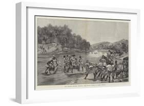 The Tonhon Column Crossing the Swalei River, in Upper Burmah-William Heysham Overend-Framed Giclee Print