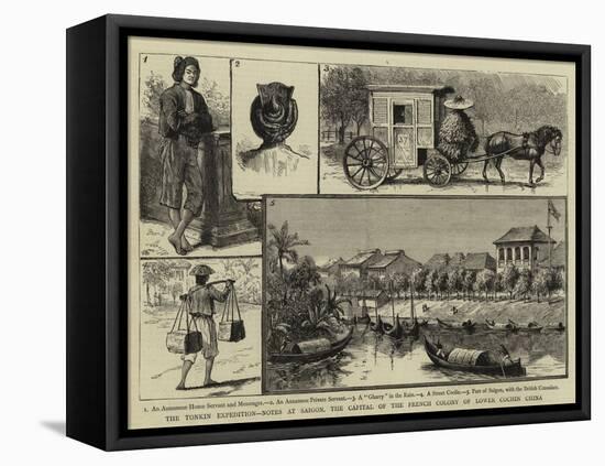 The Tonkin Expedition, Notes at Saigon, the Capital of the French Colony of Lower Cochin China-null-Framed Stretched Canvas