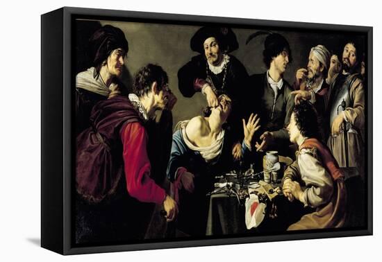 The Tooth Extractor, 1635-Theodor Rombouts-Framed Stretched Canvas