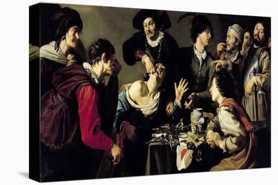 The Tooth Extractor, 1635-Theodor Rombouts-Stretched Canvas