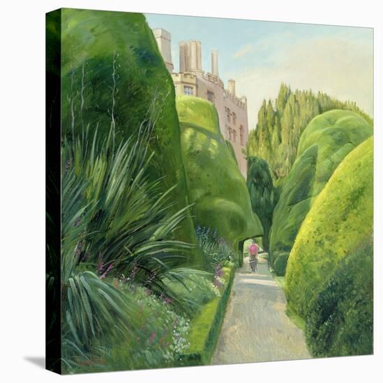 The Topiary Path, Powis Castle-Timothy Easton-Stretched Canvas