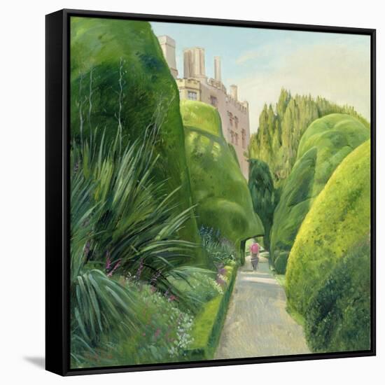 The Topiary Path, Powis Castle-Timothy Easton-Framed Stretched Canvas