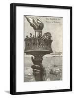 The Torch of the Statue of Liberty-null-Framed Art Print