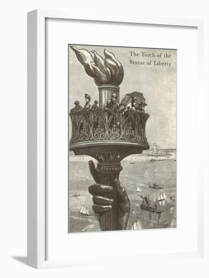 The Torch of the Statue of Liberty-null-Framed Art Print