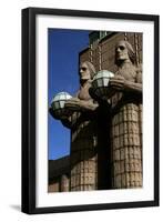 The Torchbearer Lamps by Emil Wikstrom (1864-1942) Central Railway Station. Helsinki. Finland-null-Framed Giclee Print