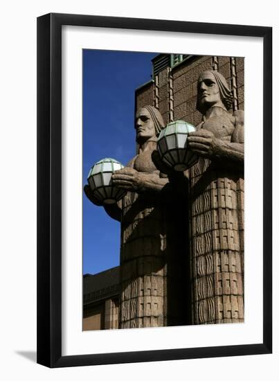 The Torchbearer Lamps by Emil Wikstrom (1864-1942) Central Railway Station. Helsinki. Finland-null-Framed Giclee Print