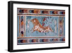 The Toreador Fresco, Knossos Palace, Crete, circa 1500 BC-null-Framed Giclee Print