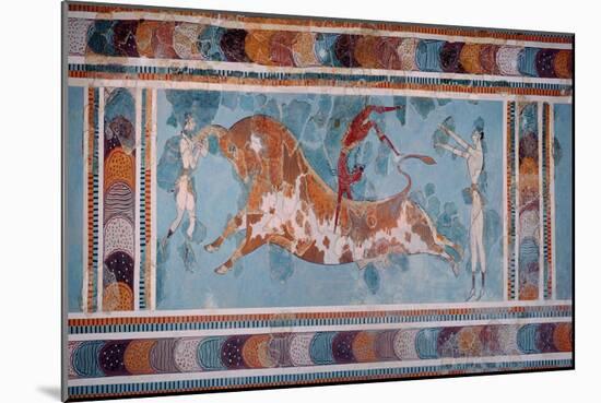 The Toreador Fresco, Knossos Palace, Crete, circa 1500 BC-null-Mounted Giclee Print