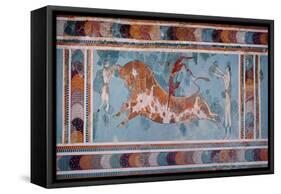 The Toreador Fresco, Knossos Palace, Crete, circa 1500 BC-null-Framed Stretched Canvas