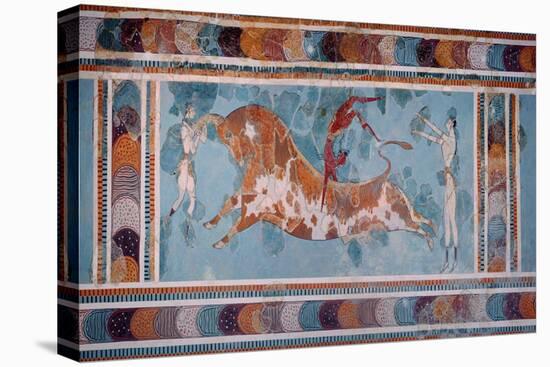 The Toreador Fresco, Knossos Palace, Crete, circa 1500 BC-null-Stretched Canvas