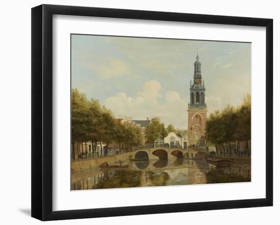 The Torensluis and the Jan Roodenpoortstoren in Amsterdam, by Hendrik Gerrit Ten Cate, 1829-Hendrik Gerrit ten Cate-Framed Art Print