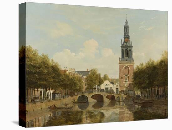 The Torensluis and the Jan Roodenpoortstoren in Amsterdam, by Hendrik Gerrit Ten Cate, 1829-Hendrik Gerrit ten Cate-Stretched Canvas