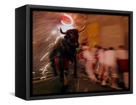 The "Toro De Fuego" or Flaming Bull-null-Framed Stretched Canvas