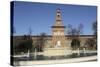 The Torre Del Filarete Clock Tower at the 15th Century Sforza Castle (Castello Sforzesco)-Stuart Forster-Stretched Canvas