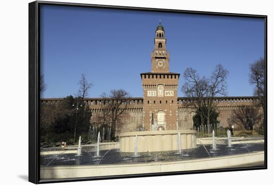 The Torre Del Filarete Clock Tower at the 15th Century Sforza Castle (Castello Sforzesco)-Stuart Forster-Framed Photographic Print