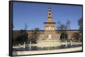 The Torre Del Filarete Clock Tower at the 15th Century Sforza Castle (Castello Sforzesco)-Stuart Forster-Framed Photographic Print