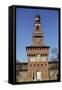 The Torre Del Filarete Clock Tower at the 15th Century Sforza Castle (Castello Sforzesco)-Stuart Forster-Framed Stretched Canvas