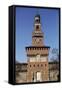 The Torre Del Filarete Clock Tower at the 15th Century Sforza Castle (Castello Sforzesco)-Stuart Forster-Framed Stretched Canvas