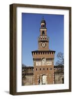 The Torre Del Filarete Clock Tower at the 15th Century Sforza Castle (Castello Sforzesco)-Stuart Forster-Framed Photographic Print