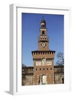 The Torre Del Filarete Clock Tower at the 15th Century Sforza Castle (Castello Sforzesco)-Stuart Forster-Framed Photographic Print