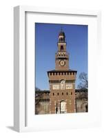 The Torre Del Filarete Clock Tower at the 15th Century Sforza Castle (Castello Sforzesco)-Stuart Forster-Framed Photographic Print