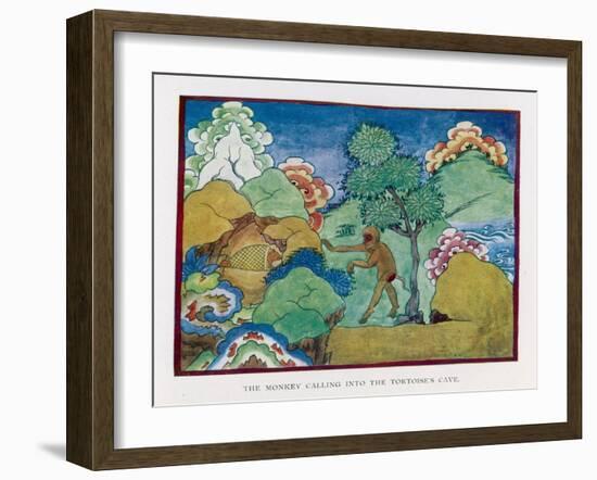 The Tortoise and the Monkey-null-Framed Art Print