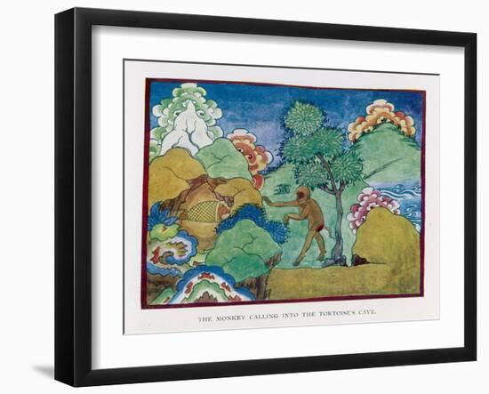 The Tortoise and the Monkey-null-Framed Art Print