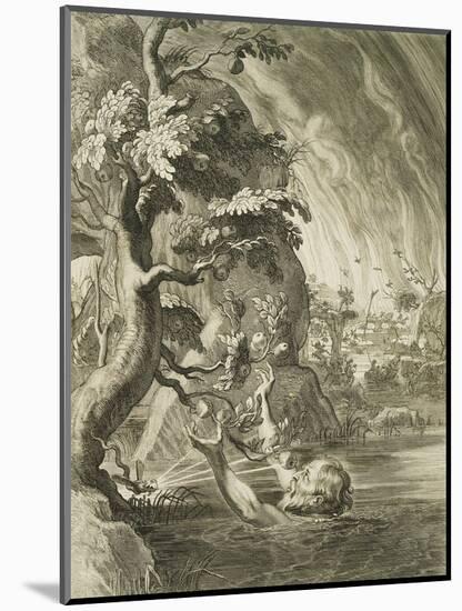 The Tortures of Tantalus, Condemned to Eternal Hunger and Thirst in Hades, Engraving, 17th Century-Flemish School-Mounted Giclee Print