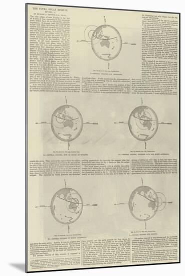 The Total Solar Eclipse of 12 December-null-Mounted Giclee Print