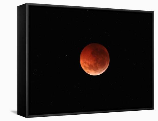 The Totality Phase of a Lunar Eclipse During the 2010 Solstice-Stocktrek Images-Framed Stretched Canvas