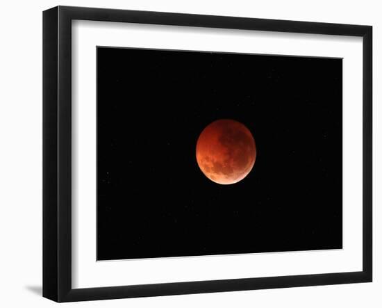 The Totality Phase of a Lunar Eclipse During the 2010 Solstice-Stocktrek Images-Framed Photographic Print