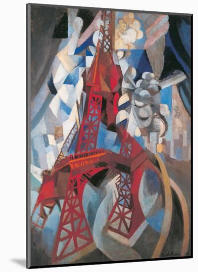 The Tour Eiffel and Paris, 1911-1912-Robert Delaunay-Mounted Giclee Print