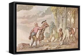 The Tour of Dr. Syntax in Search of the Picturesque, 19th century, (1907)-Thomas Rowlandson-Framed Stretched Canvas