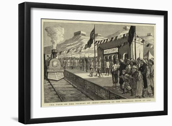 The Tour of the Viceroy of India, Arrival of the Viceregal Train at Sibi-null-Framed Giclee Print