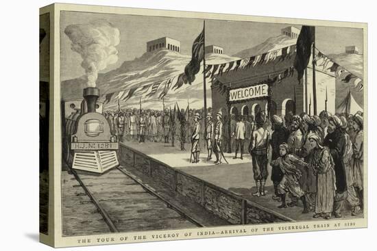 The Tour of the Viceroy of India, Arrival of the Viceregal Train at Sibi-null-Stretched Canvas
