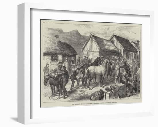 The Tourist in High Latitudes, Starting for the Geysirs in Iceland-L. Huard-Framed Giclee Print