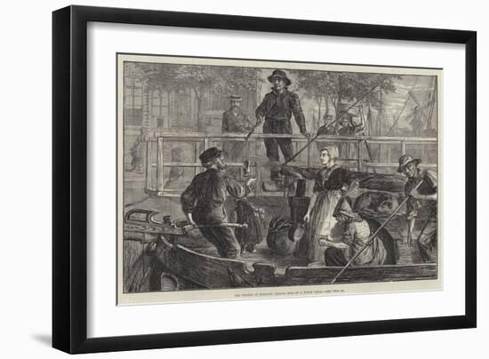 The Tourist in Holland, Taking Toll on a Dutch Canal-C.O. Murray-Framed Giclee Print