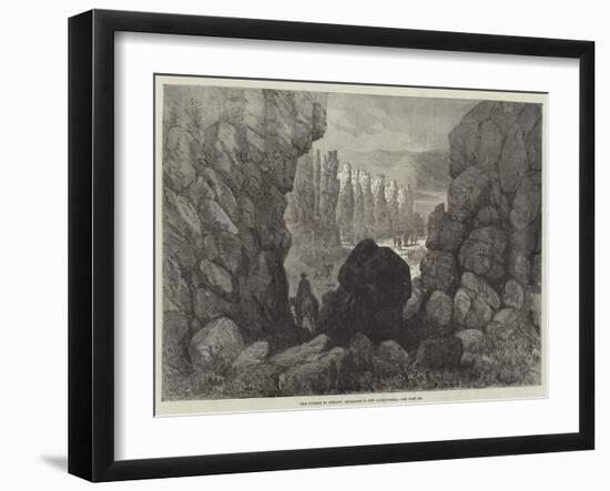 The Tourist in Iceland, Entrance to the Allmannagja-null-Framed Giclee Print