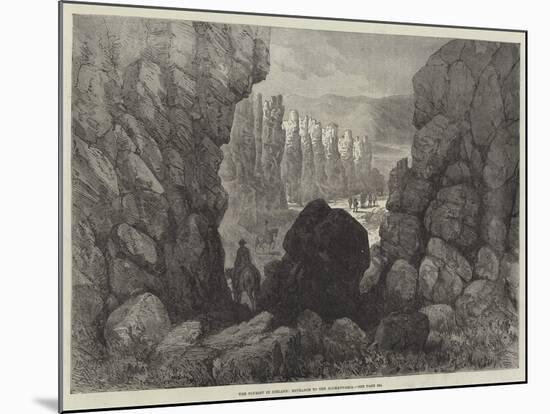 The Tourist in Iceland, Entrance to the Allmannagja-null-Mounted Giclee Print