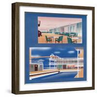 The Tourist Lounge and Swimming Bath of the Rms Orion, 1935-null-Framed Giclee Print