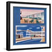 The Tourist Lounge and Swimming Bath of the Rms Orion, 1935-null-Framed Giclee Print
