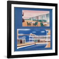 The Tourist Lounge and Swimming Bath of the Rms Orion, 1935-null-Framed Giclee Print