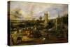 The Tournament (Near the Moat of the Castle of Steen)-Peter Paul Rubens-Stretched Canvas