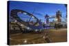 The Tower Bridge in London Seen from the East at Dusk, London, England-David Bank-Stretched Canvas