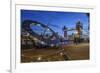 The Tower Bridge in London Seen from the East at Dusk, London, England-David Bank-Framed Photographic Print