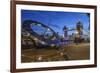 The Tower Bridge in London Seen from the East at Dusk, London, England-David Bank-Framed Photographic Print
