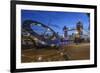 The Tower Bridge in London Seen from the East at Dusk, London, England-David Bank-Framed Photographic Print