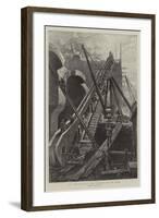 The Tower Bridge, the Progress of the Work-Henri Lanos-Framed Giclee Print